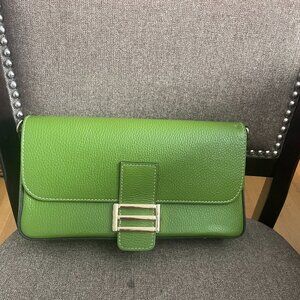 DIVINA FIRENZE Made In Italy Pebbled Leather flap over bag